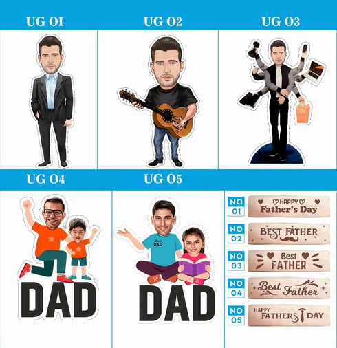 Fathers Day Personalized Caricature Table Top